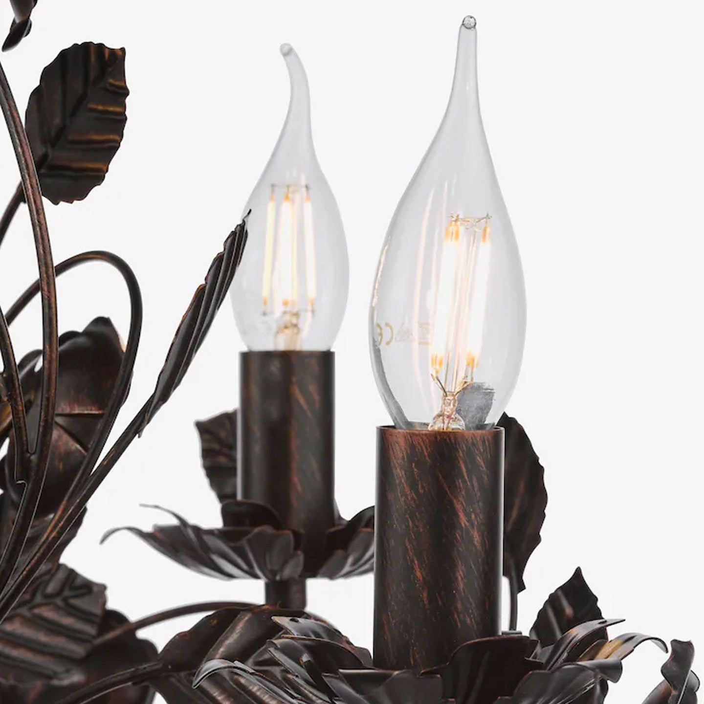 Rosaio Wrought Iron Chandelier - Elegant Design with Adjustable Height