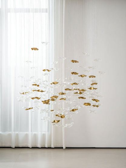 Tidal Stair Chandelier - Elegant Design with Adjustable Height & LED L