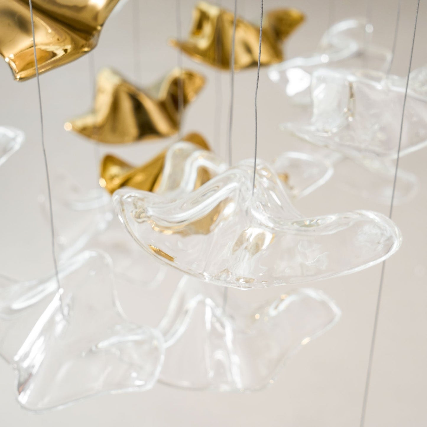 Tidal Stair Chandelier - Elegant Design with Adjustable Height & LED L