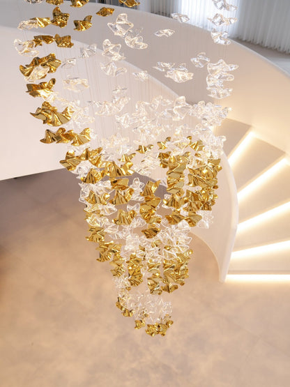 Tidal Art Glass Pendant Lamp - Handcrafted, Adjustable Brightness