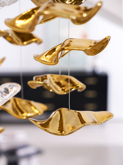 Tidal Stair Chandelier - Elegant Design with Adjustable Height & LED L