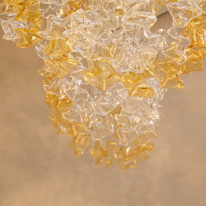 Tidal Art Glass Pendant Lamp - Handcrafted, Adjustable Brightness