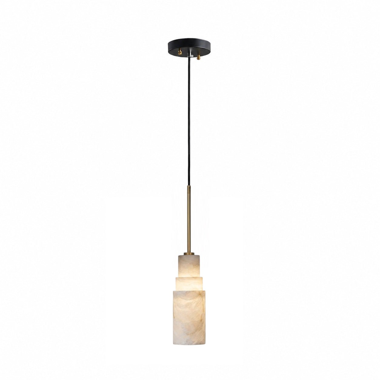 Elegant Tiered Alabaster Cluster Chandelier with Adjustable Height and