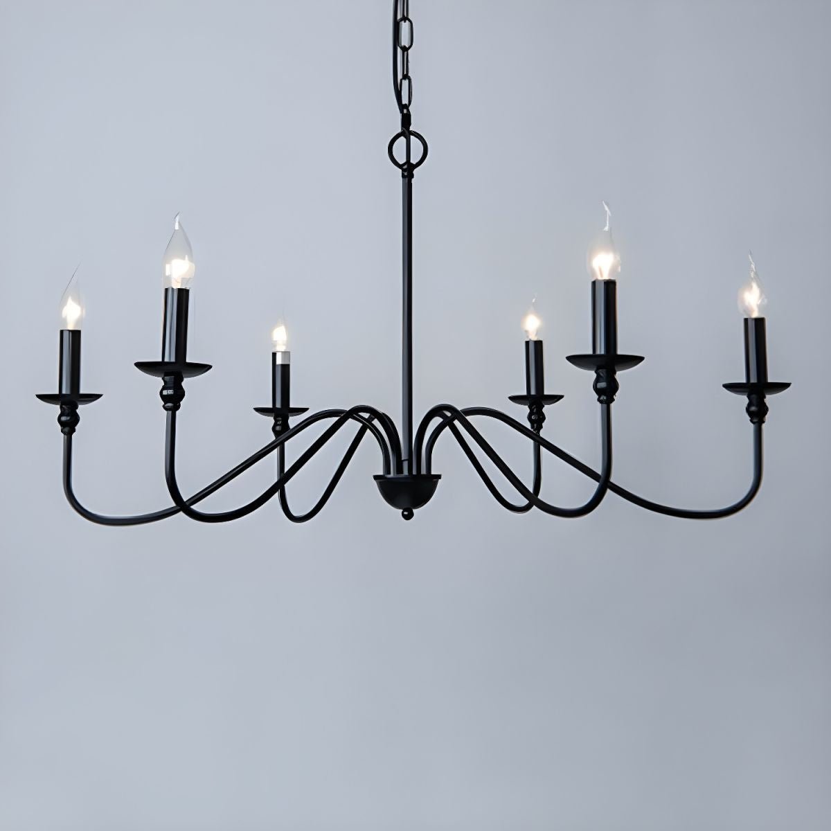Timeless Gold Candle Chandelier - Elegant Design, Adjustable Height