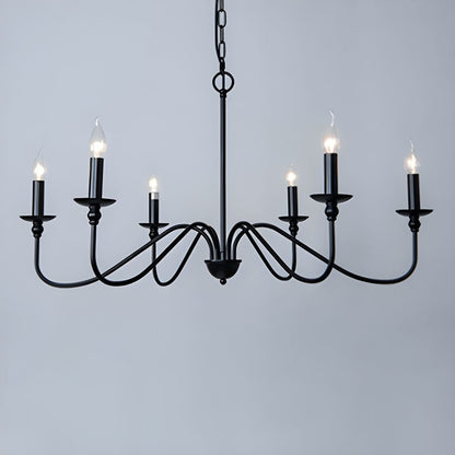 Timeless Gold Candle Chandelier - Elegant Design, Adjustable Height