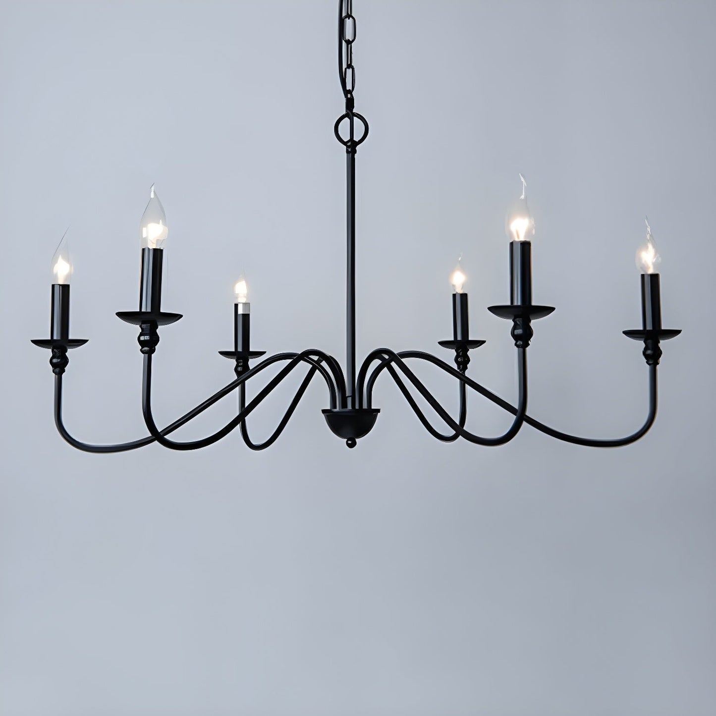 Timeless Gold Candle Chandelier - Elegant Design, Adjustable Height