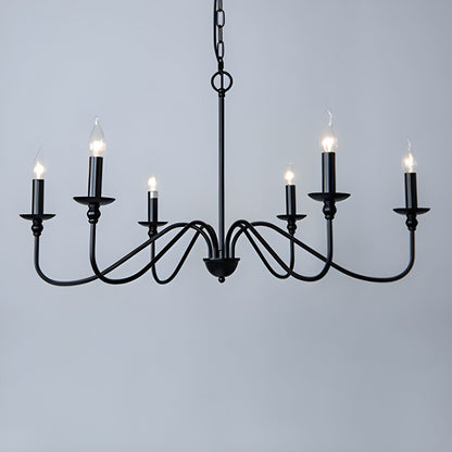Timeless Gold Candle Chandelier - Elegant Design, Adjustable Height