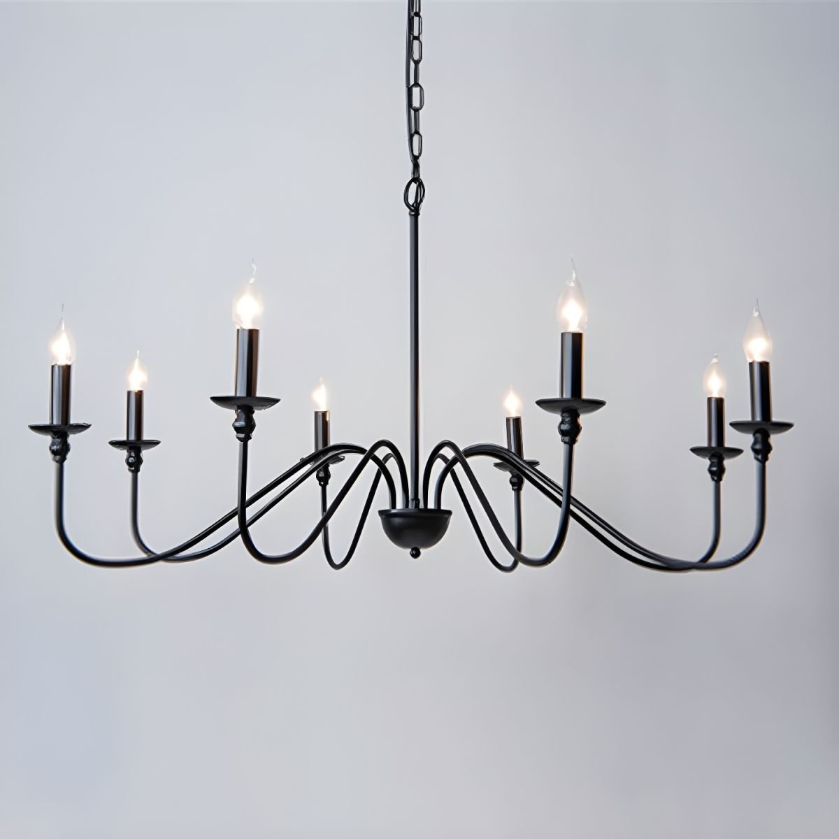 Timeless Gold Candle Chandelier - Elegant Design, Adjustable Height