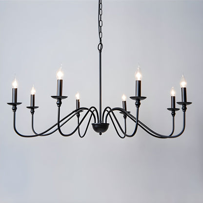 Timeless Gold Candle Chandelier - Elegant Design, Adjustable Height