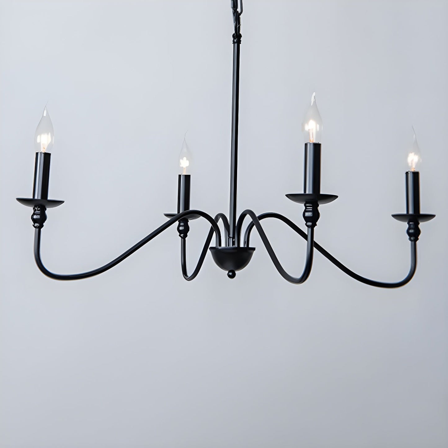 Timeless Gold Candle Chandelier - Elegant Design, Adjustable Height