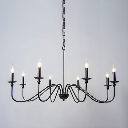 Timeless Gold Candle Chandelier - Elegant Design, Adjustable Height