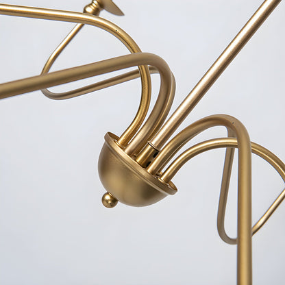 Timeless Gold Candle Chandelier - Elegant Design, Adjustable Height