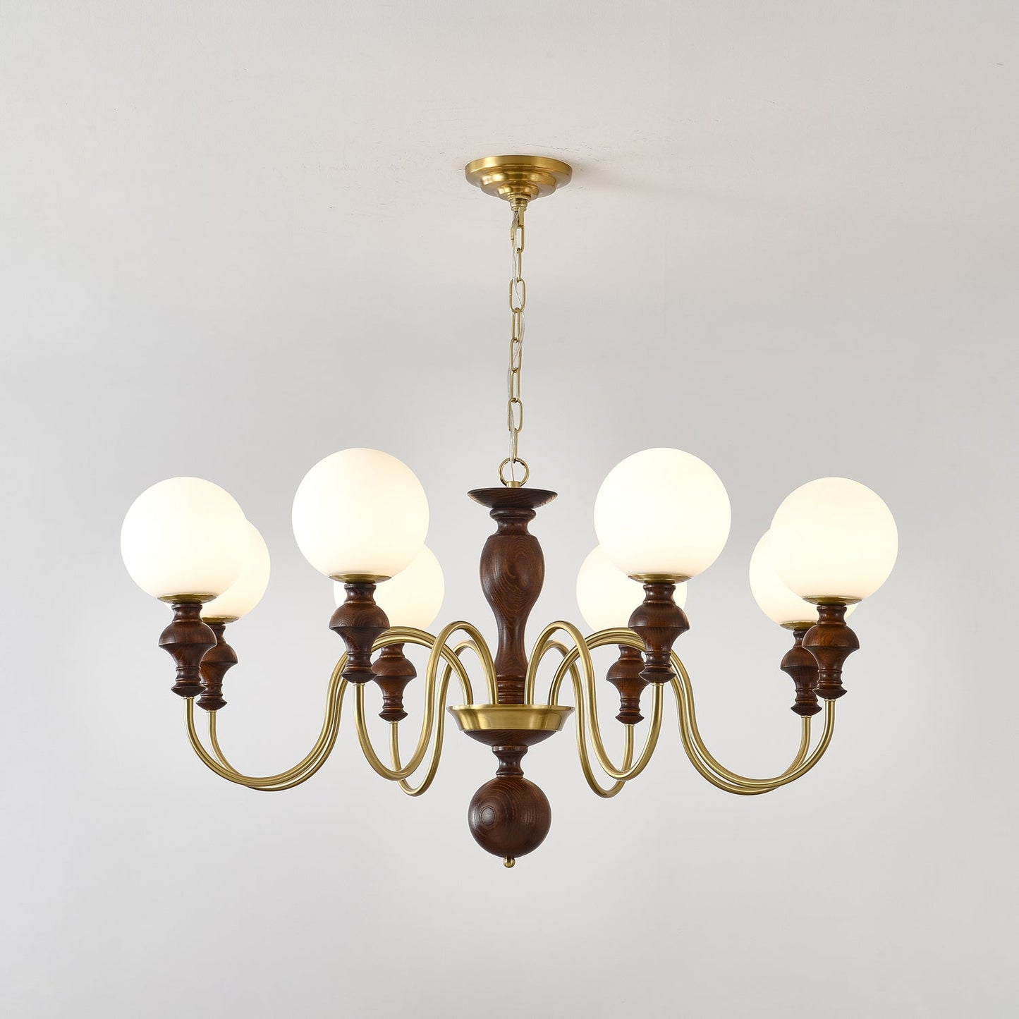 Elegant Timeless Globe Chandelier - Adjustable Height, Soft Ambient Li