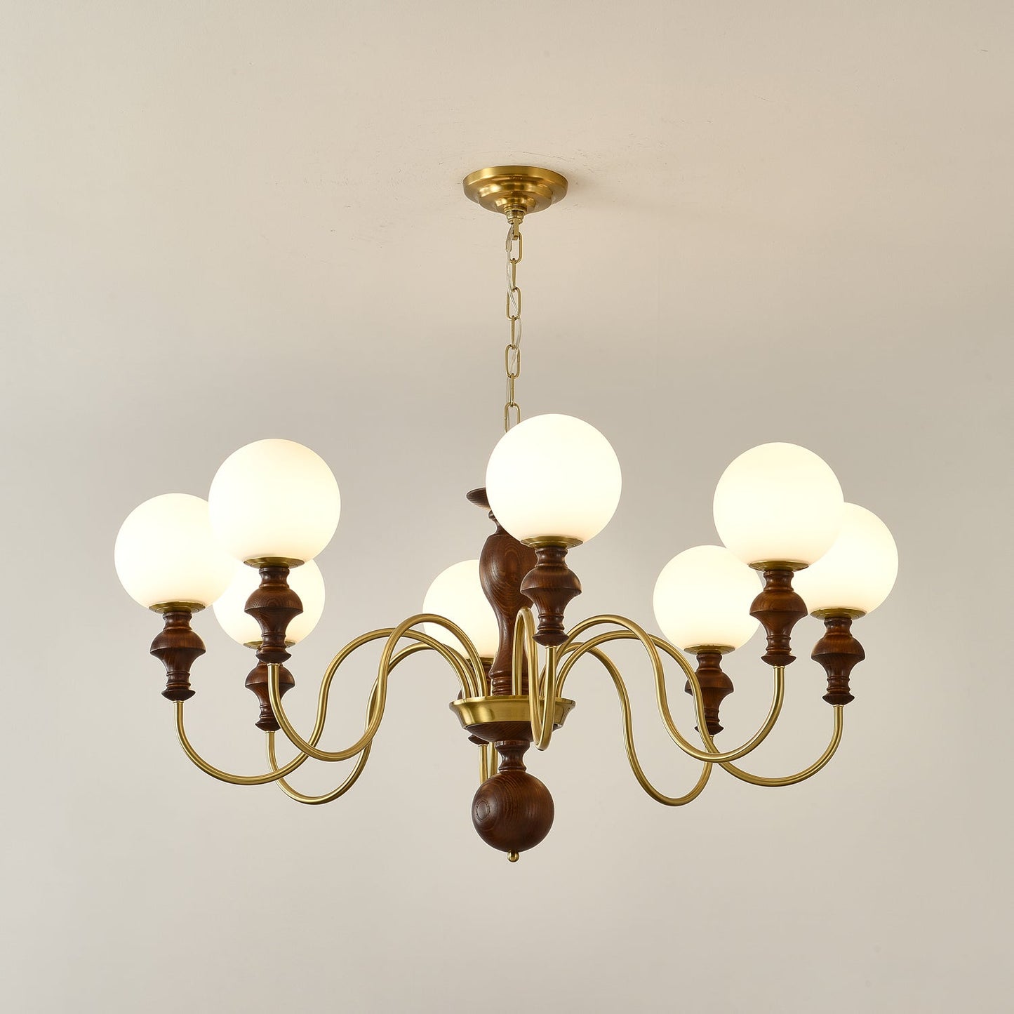 Elegant Timeless Globe Chandelier - Adjustable Height, Soft Ambient Li