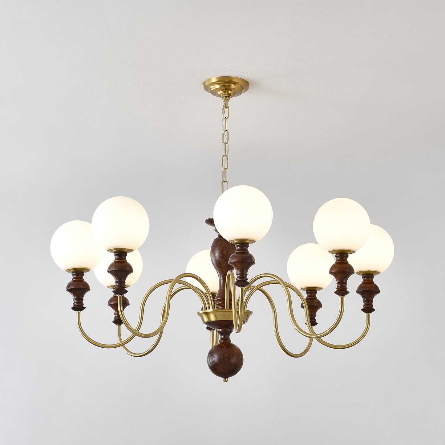 Elegant Timeless Globe Chandelier - Adjustable Height, Soft Ambient Li