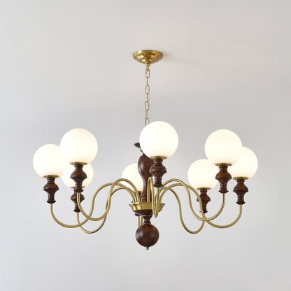Elegant Timeless Globe Chandelier - Adjustable Height, Soft Ambient Li
