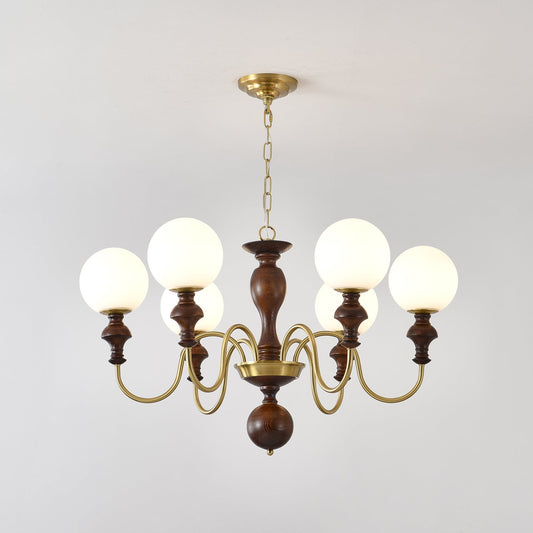 Elegant Timeless Globe Chandelier - Adjustable Height, Soft Ambient Li