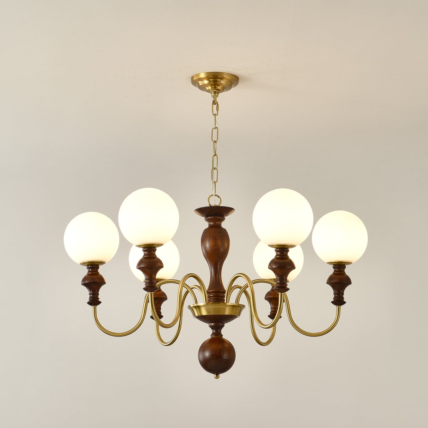 Elegant Timeless Globe Chandelier - Adjustable Height, Soft Ambient Li