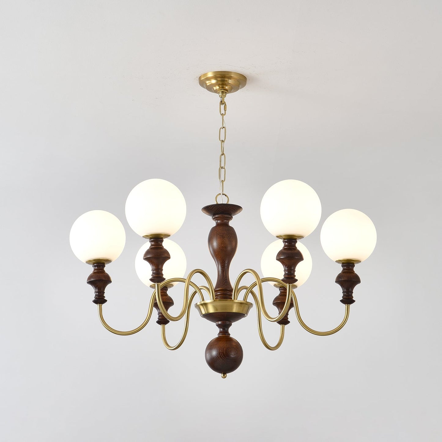 Elegant Timeless Globe Chandelier - Adjustable Height, Soft Ambient Li