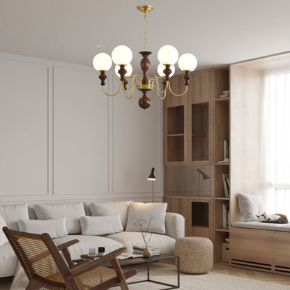 Elegant Timeless Globe Chandelier - Adjustable Height, Soft Ambient Li