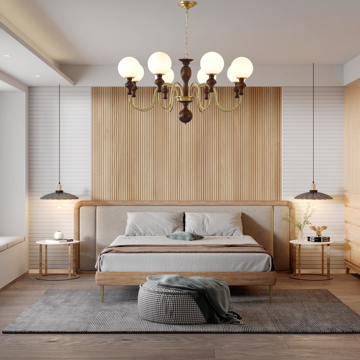 Elegant Timeless Globe Chandelier - Adjustable Height, Soft Ambient Li