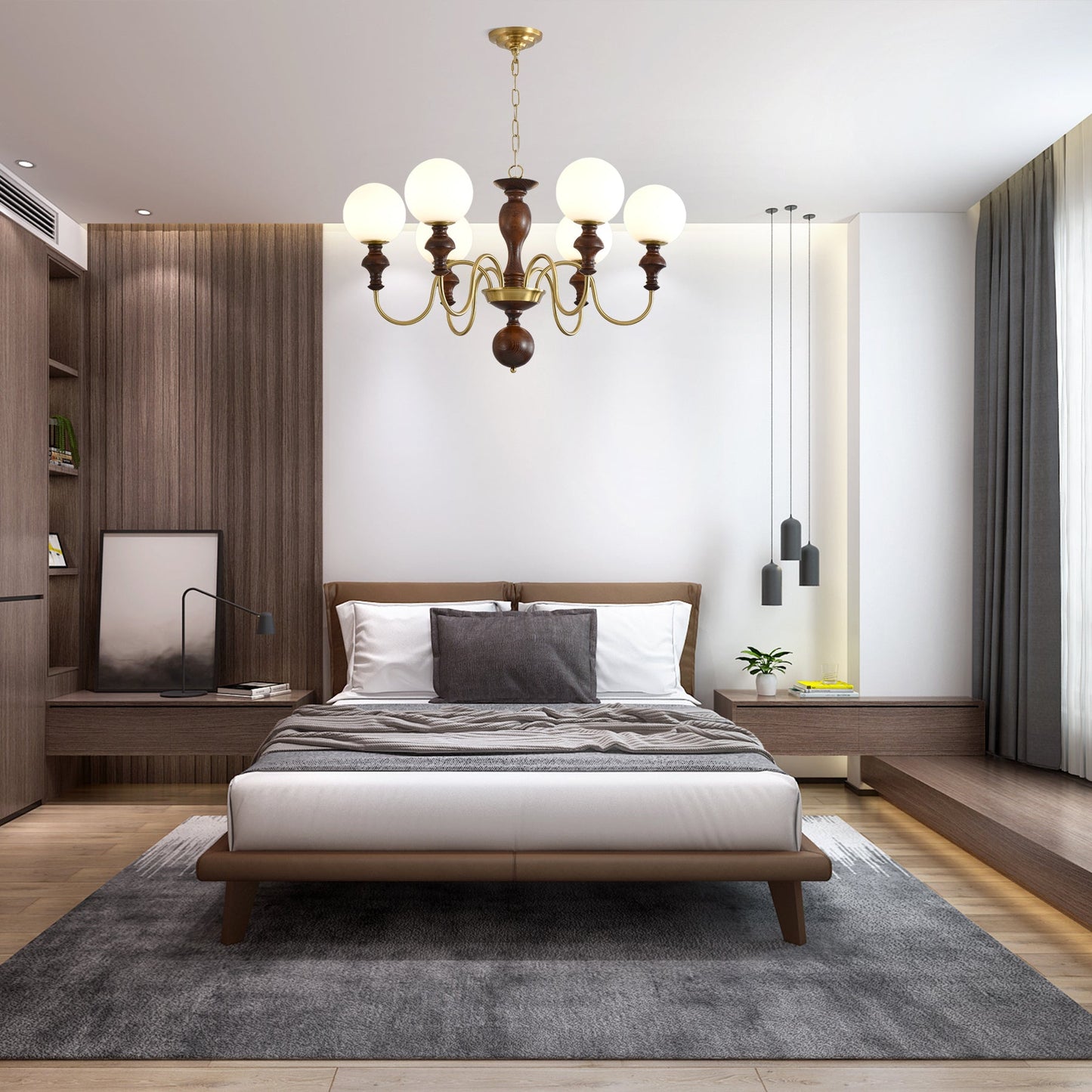 Elegant Timeless Globe Chandelier - Adjustable Height, Soft Ambient Li