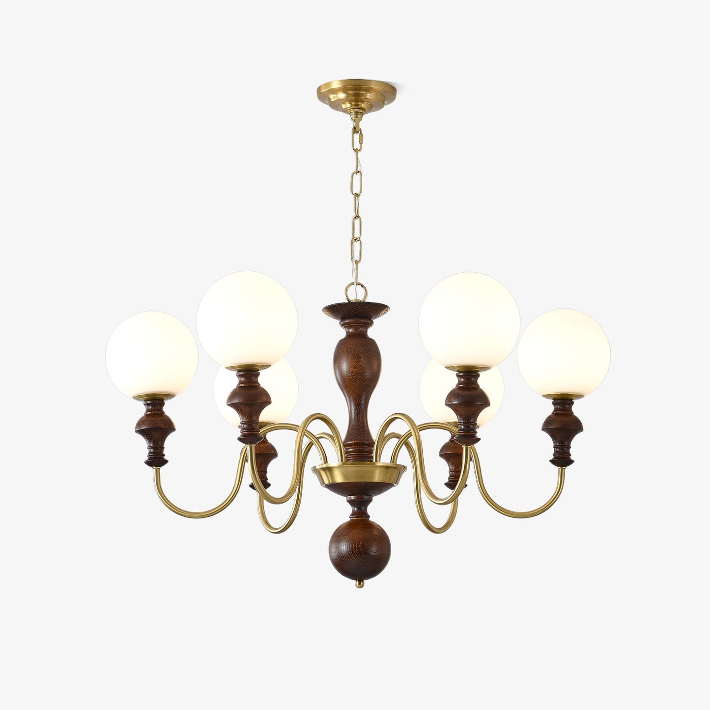 Elegant Timeless Globe Chandelier - Adjustable Height, Soft Ambient Li