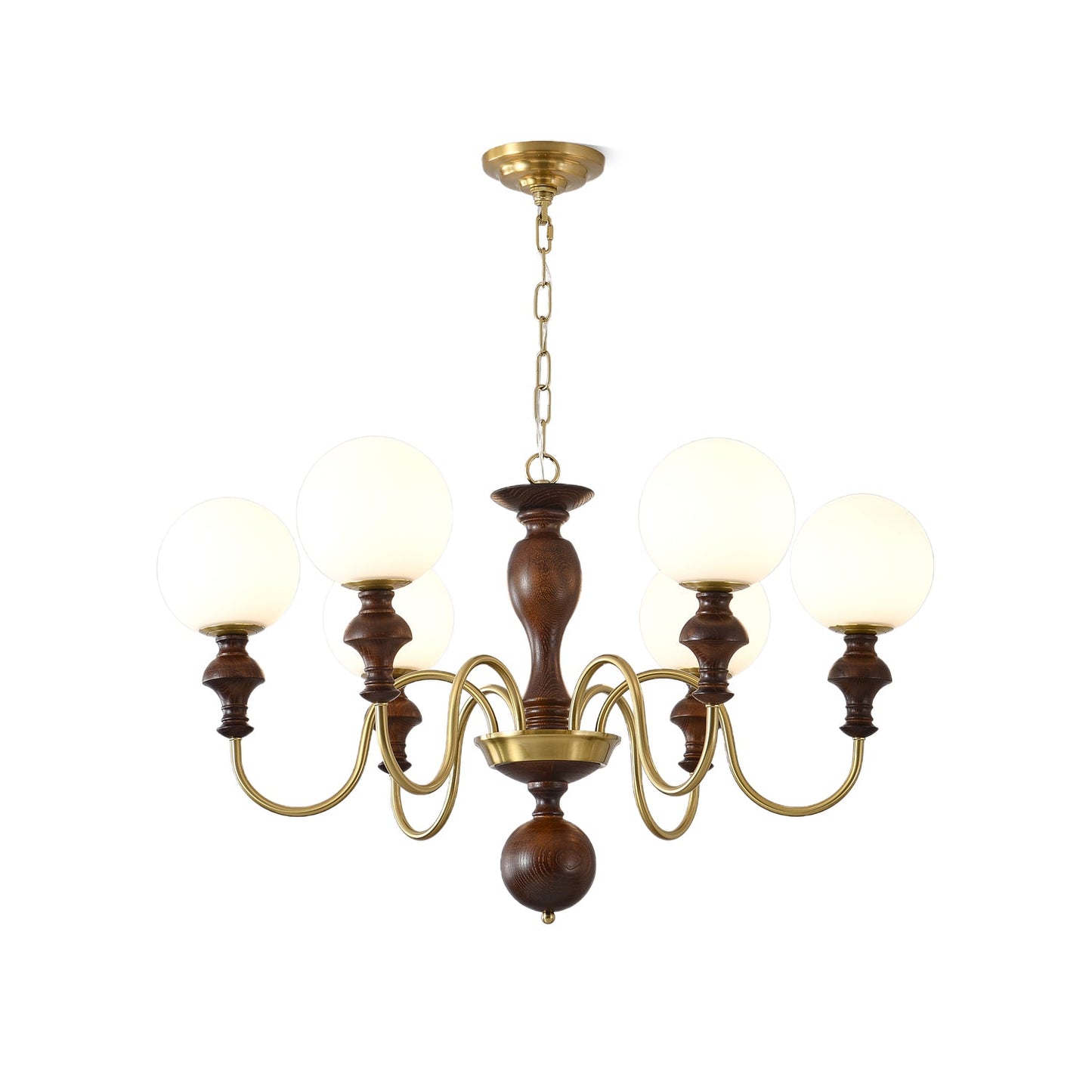 Elegant Timeless Globe Chandelier - Adjustable Height, Soft Ambient Li