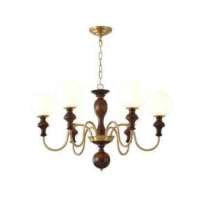 Elegant Timeless Globe Chandelier - Adjustable Height, Soft Ambient Li