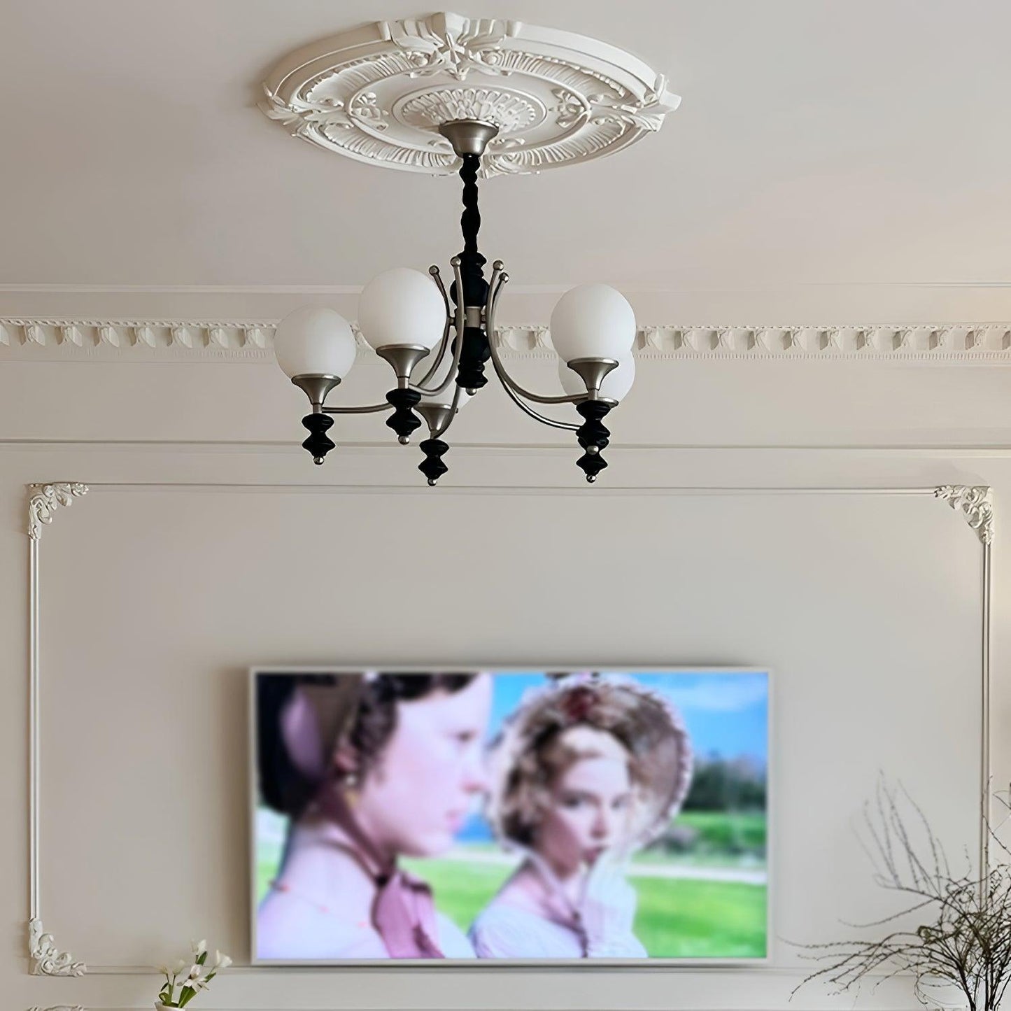 Tina Wooden Chandelier - Elegant Design & Adjustable Height Lighting