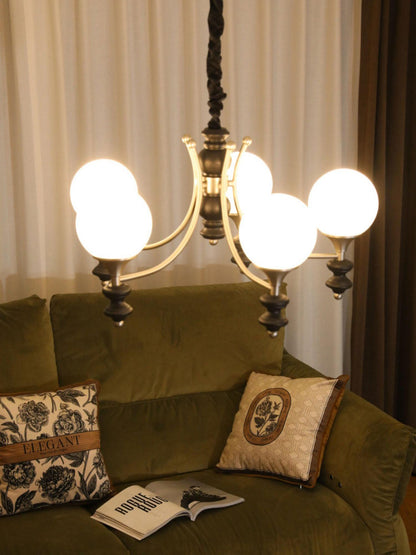 Tina Wooden Chandelier - Elegant Design & Adjustable Height Lighting