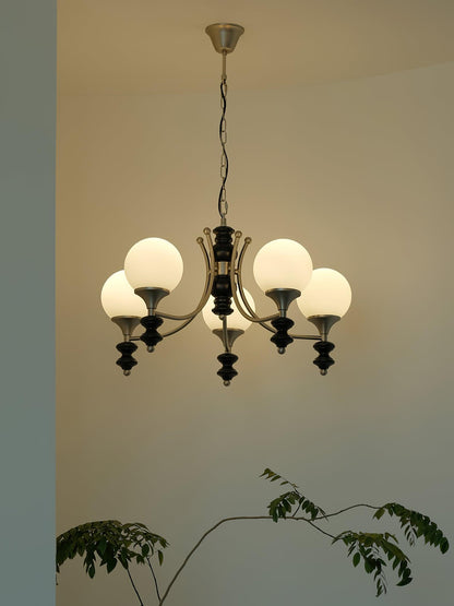 Tina Wooden Chandelier - Elegant Design & Adjustable Height Lighting
