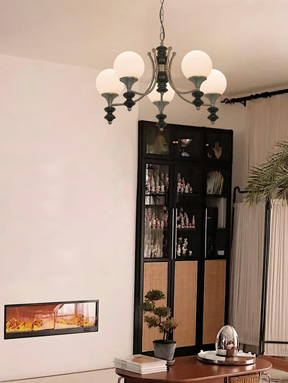 Tina Wooden Chandelier - Elegant Design & Adjustable Height Lighting