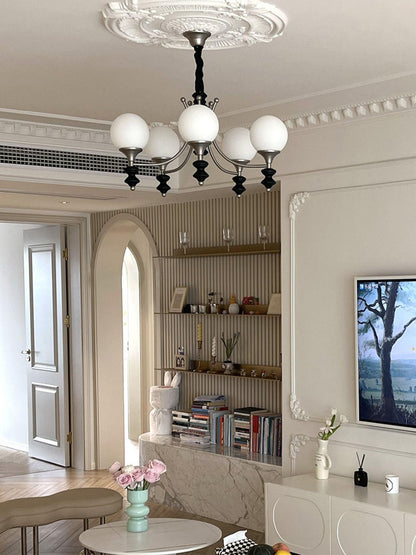 Tina Wooden Chandelier - Elegant Design & Adjustable Height Lighting