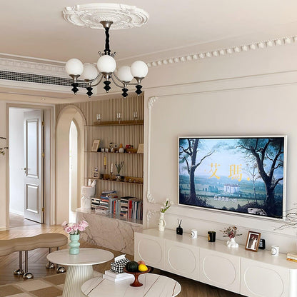 Tina Wooden Chandelier - Elegant Design & Adjustable Height Lighting