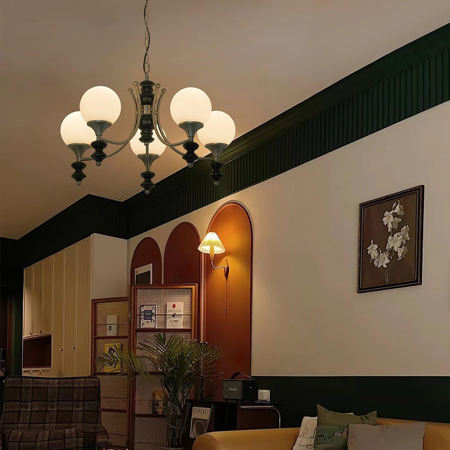 Tina Wooden Chandelier - Elegant Design & Adjustable Height Lighting