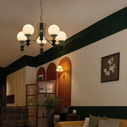 Tina Wooden Chandelier - Elegant Design & Adjustable Height Lighting