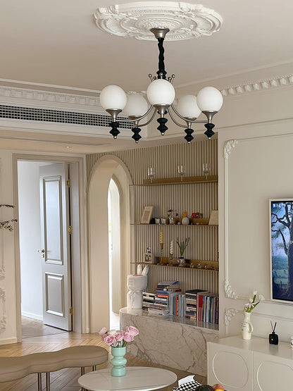 Tina Wooden Chandelier - Elegant Design & Adjustable Height Lighting