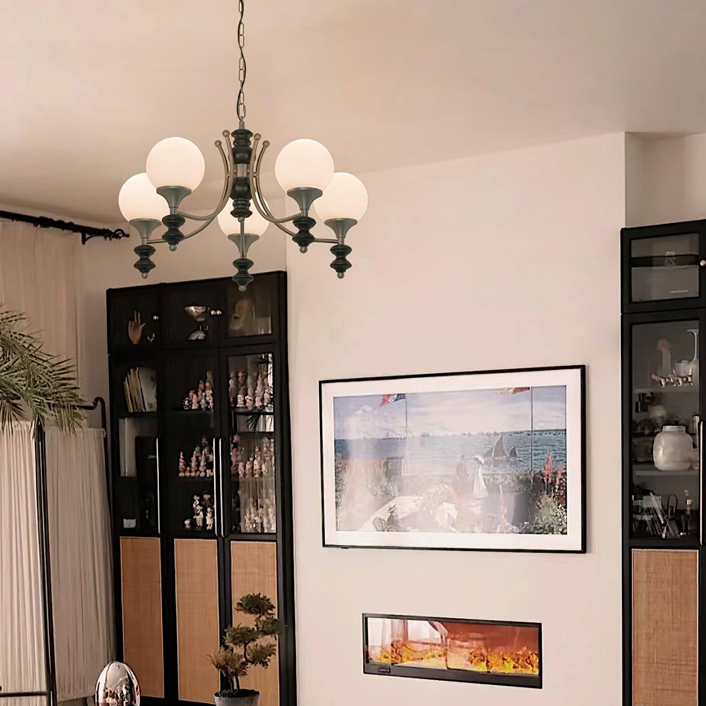 Tina Wooden Chandelier - Elegant Design & Adjustable Height Lighting
