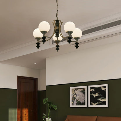 Tina Wooden Chandelier - Elegant Design & Adjustable Height Lighting