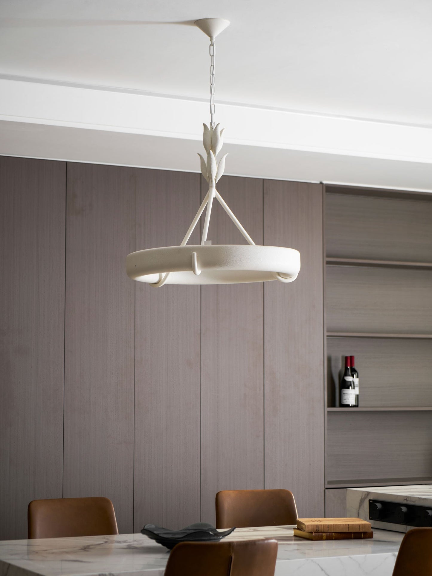 Tinsley Plaster Chandelier - Elegant Design with Adjustable Height & S