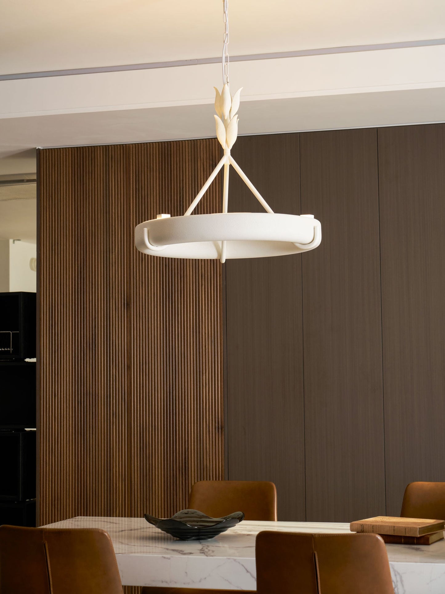 Tinsley Plaster Chandelier - Elegant Design with Adjustable Height & S