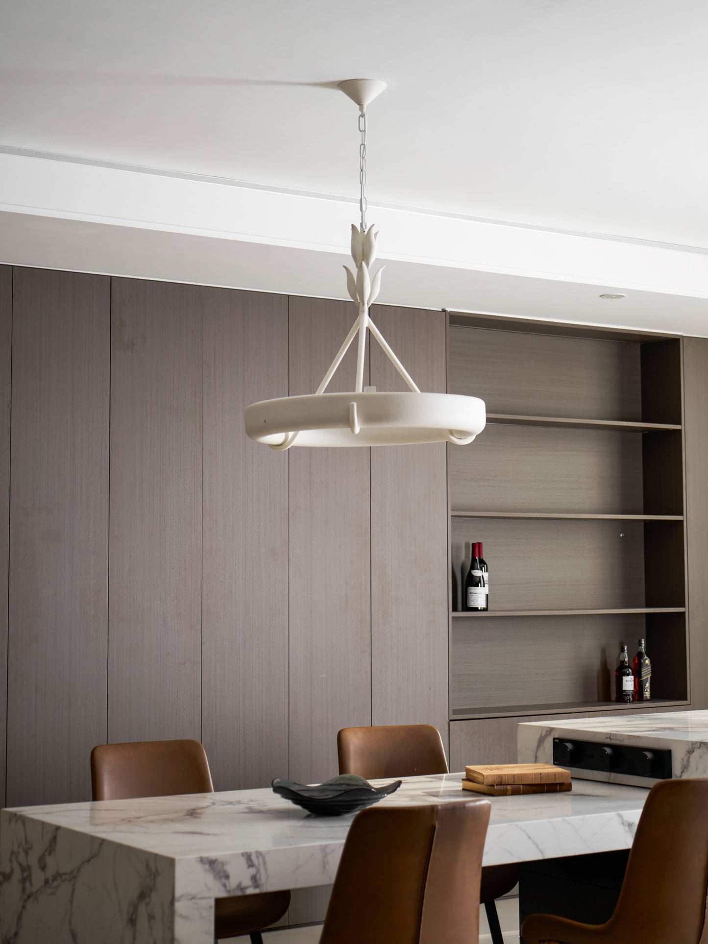 Tinsley Plaster Chandelier - Elegant Design with Adjustable Height & S