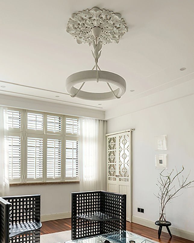 Tinsley Plaster Chandelier - Elegant Design with Adjustable Height & S