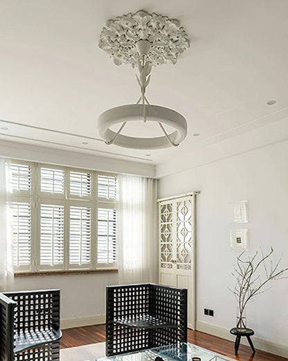 Tinsley Plaster Chandelier - Elegant Design with Adjustable Height & S