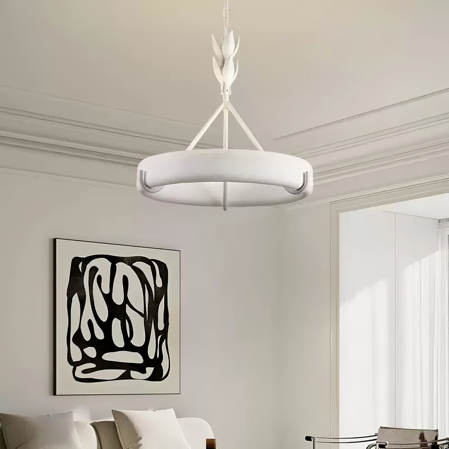 Tinsley Plaster Chandelier - Elegant Design with Adjustable Height & S