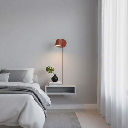 Adjustable Tip Plug-In Wall Lamp with Dimmable LED and Modern Design