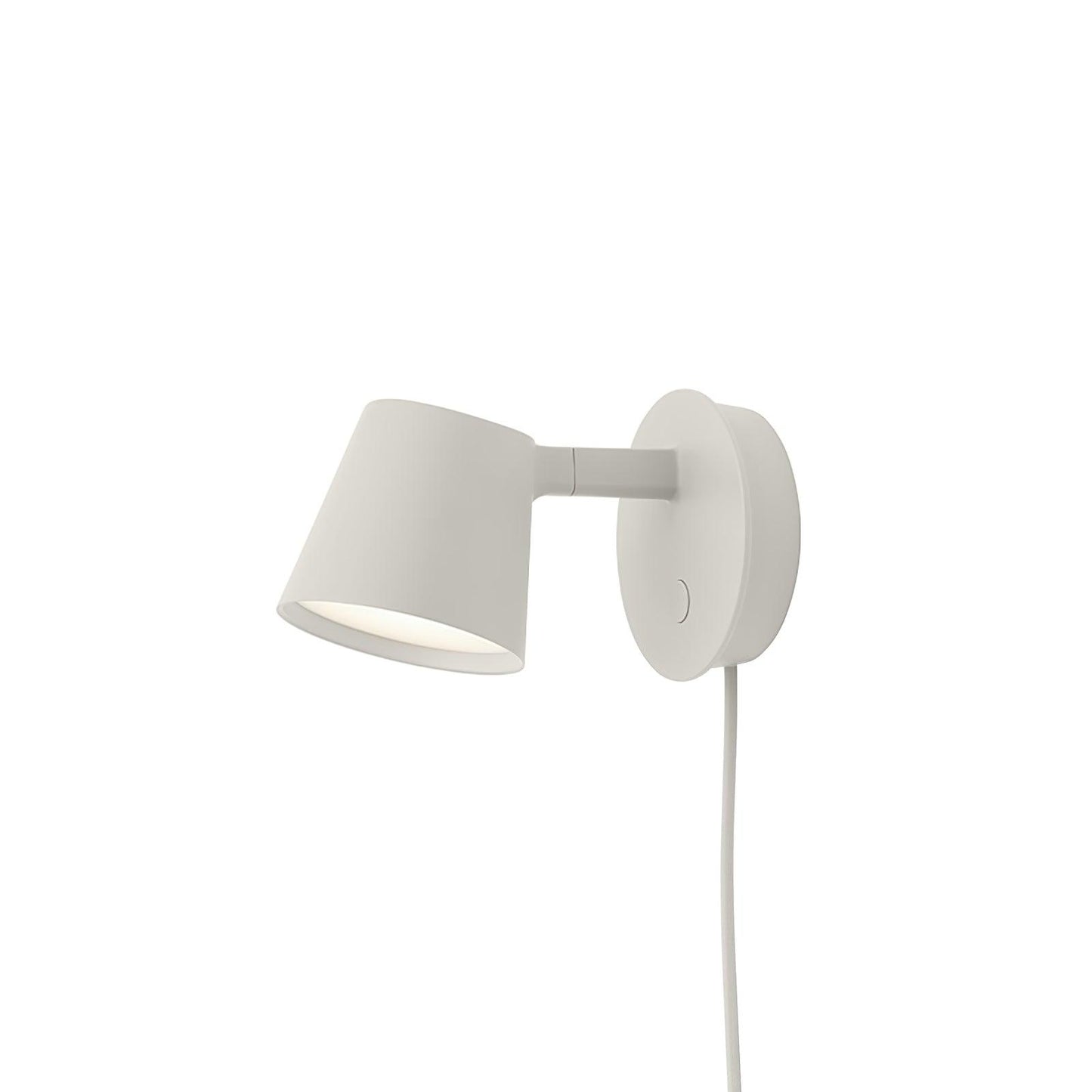 Adjustable Tip Plug-In Wall Lamp with Dimmable LED and Modern Design