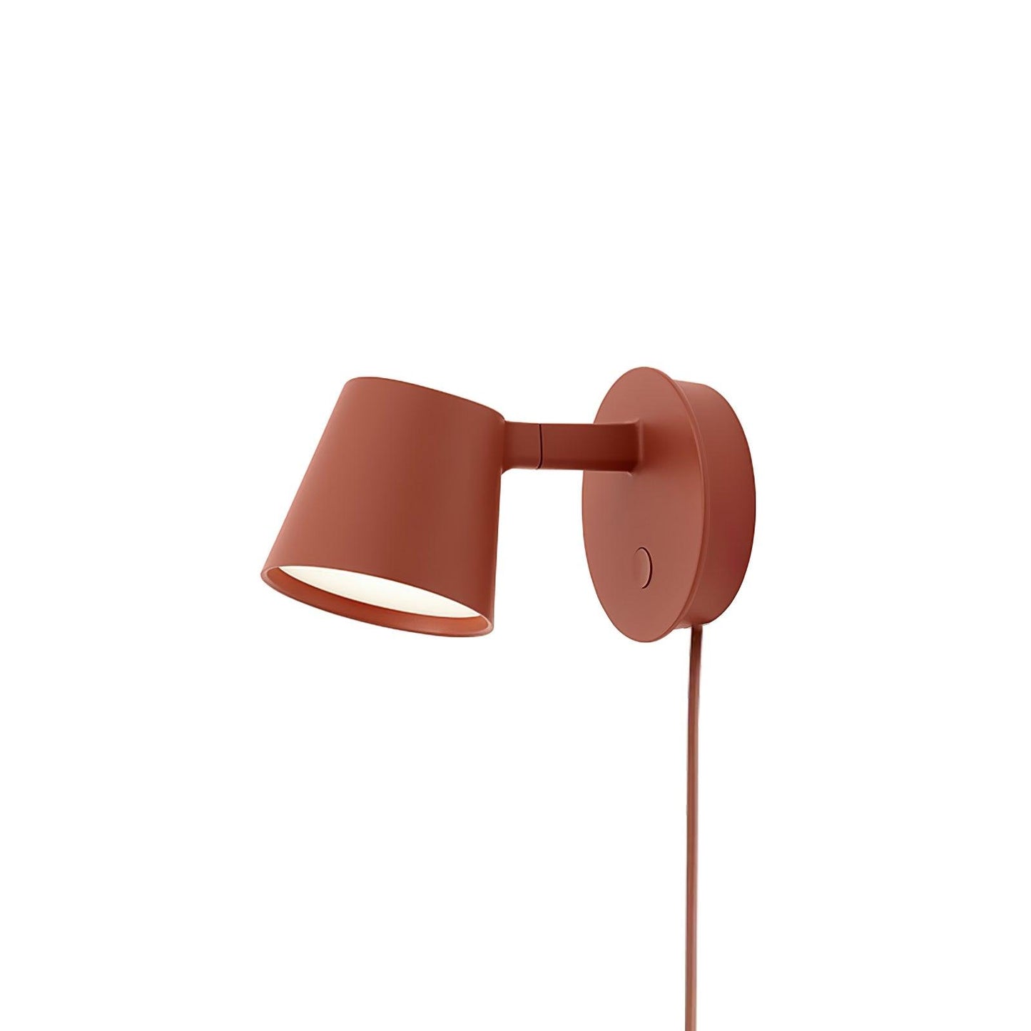 Adjustable Tip Plug-In Wall Lamp with Dimmable LED and Modern Design