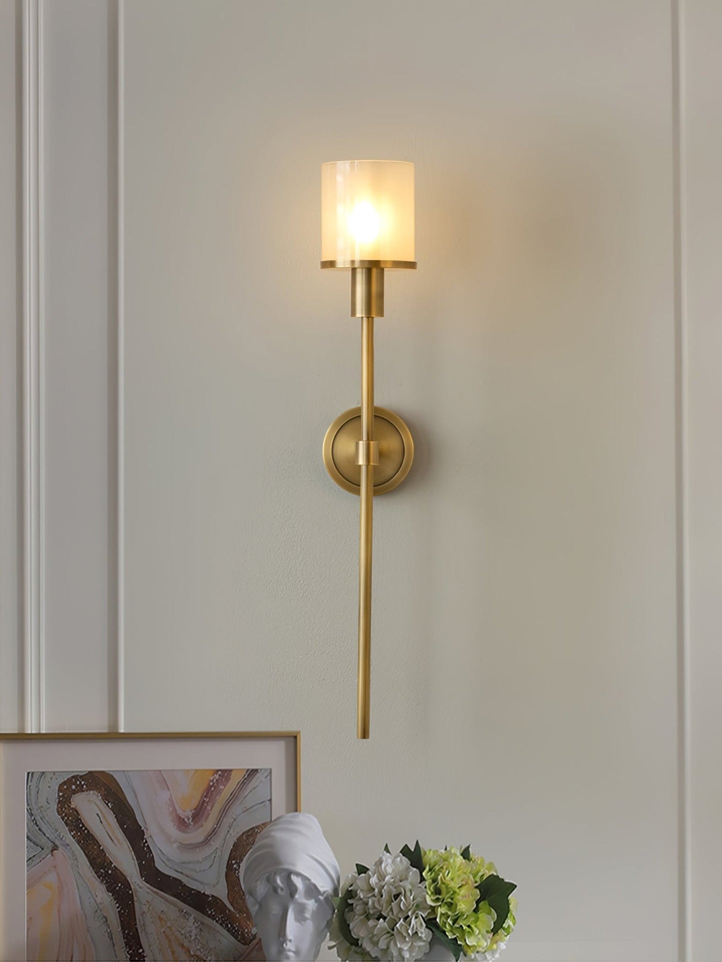 Tracie Classic Alabaster Wall Sconce - Elegant Design, Soft Glow Light